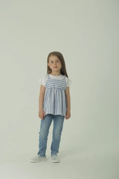 Штани Romey Elsy для дівчинки 122 см 6610ОT03 індиговий колір