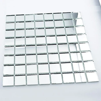 Мозаика зеркальная DecorStoneHub Zs-3838-Z серебристая 318х318 мм на фартук и для рабочей зоны и ниш (004169)