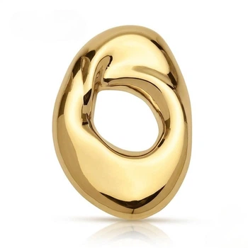 Брошь BROCHE бижутерия из стали Модерн Энигма золотистая BRBF114994