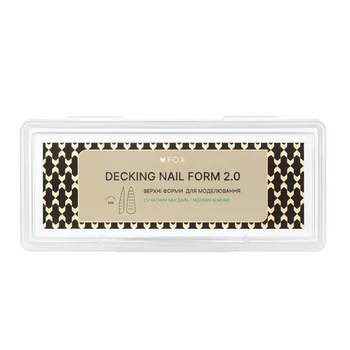 Формы для моделирования ногтей FOX Decking Nail form 2.0 Современный Миндаль 24 шт