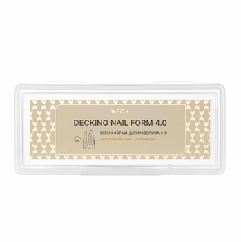 Формы для моделирования ногтей FOX Decking Nail form 4.0 Адаптивный овал 28 шт