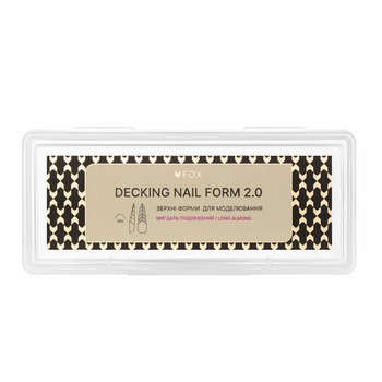 Формы для моделирования ногтей FOX Decking Nail form 2.0 Удлиненный Миндаль 24 шт (27088WB)