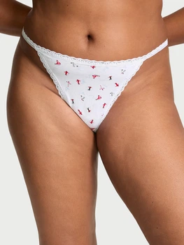 Трусики стринги женские хлопковые Victoria's Secret 561057404 XL Белые (1159856316)