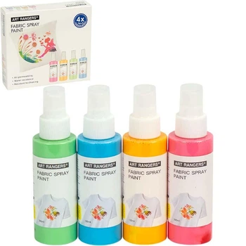Фарби аерозольні по тканині 60мл PASTEL Art Ranger, 4 кольори Fabric Spray Paint, PA56