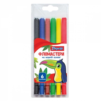 Фломастери 1 Вересня 6 кольорів Zoo Land, 650456