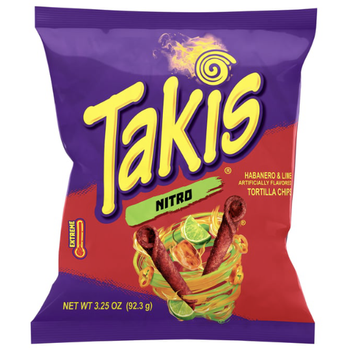 Чипсы Takis Nitro с перцем Habanero и лаймом 92,3 г