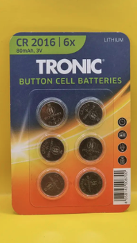 Батарейки таблетки TRONIC CR 2016 Lithium 3V 2025