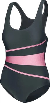 Купальник закрытый для женщин Aqua Speed Swimsuit STELLA LADY 62963 темно-серый, розовый Жен 40 (299-33)
