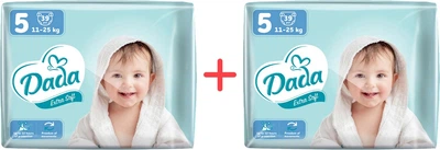 Набор подгузников Dada Extra Soft 5 11-25 кг 39 шт x 2 упаковки (4823071646429/4820174980818_1)