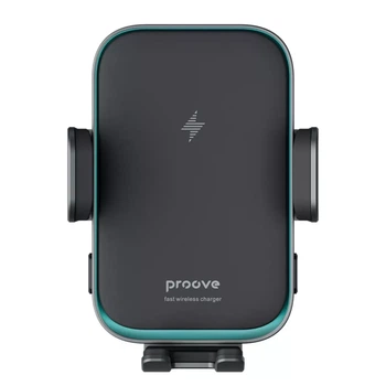 Автомобільний тримач з Бездротовим Зарядним пристроєм Proove Triple Clamp Pro 15W / сірий