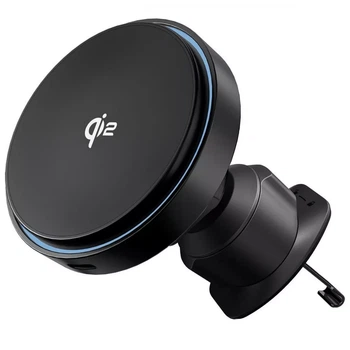 Автомобільний тримач з Бездротовим ЗП Proove Light Circle Qi2 15W black