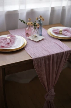 Плотный марлевый раннер для сервировки стола и фотосессий VTILENE, Vintage mauve, 60 см, 1 м