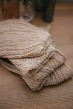 Плотный марлевый раннер для сервировки стола и фотосессий VTILENE, Warm linen, 60 см, 1 м