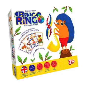 Настольная игра "Bingo Ringo" Danko Toys GBR-01-01EU 8 полей для игры, 56 карточек
