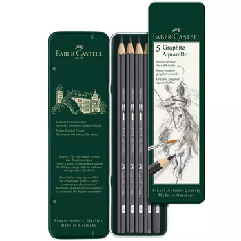 Набор карандашей Faber-Castell Graphite Aquarelle 5 шт метал. пенал (24146) (24146)