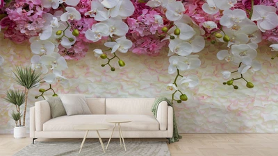Фотообои флизелиновые Print-walls очаровательные орхидеи 0190 100×100 см (Ш×В)