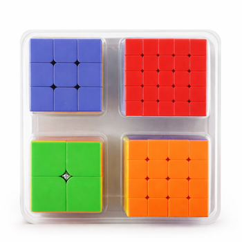 Кубик рубік rubik набір 4 штуки 2х2 3х3 4х4 5х5 в коробці