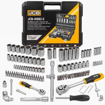 Набір інструменту комбінований 108 пр. 1/4", 1/2" (6-гр.) (4-32 мм) | 56915 | JCB