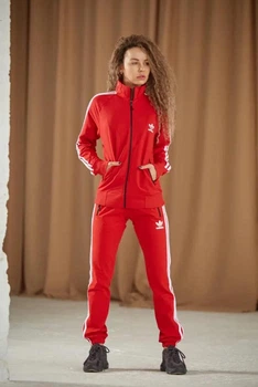 Спортивний жіночий костюм , колір червоний, арт.00820, розмір XXL