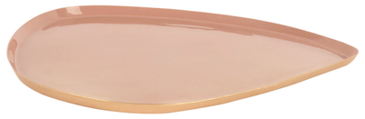 Тарілка декоративна  Present Time Mila металева рожева 26 x 29.5 см (8714302722240)