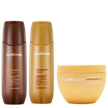 Набор для очищения и восстановления волос Olorchee: Шампунь Olorchee Anti Dandruff Shampoo 300 мл + Экспресс-уход Olorchee Recovery Cream One Minute Repair 300 мл + Несмываемая маска Olorchee Intensive Nourishing Leave In Mask 250 мл