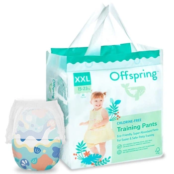 Подгузники-трусики Offspring Aquatic, размер XXL, 15-23 кг, 24 шт. (DP-OI-FAP-XXL24P-AQT)