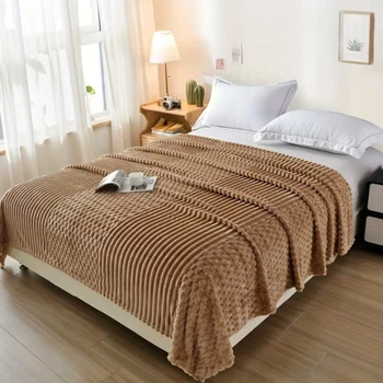 Плед двоспальний KOLOCO "Шарпей Comfort 3D" 180 х 200 см (43231) Коричневий