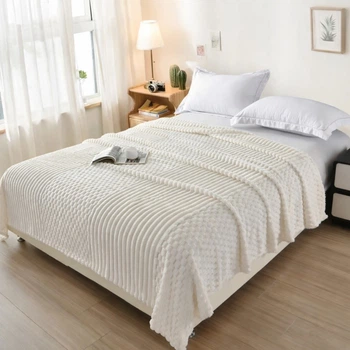 Плед двоспальний KOLOCO "Шарпей Comfort 3D" 180 х 200 см (43228) Айворі