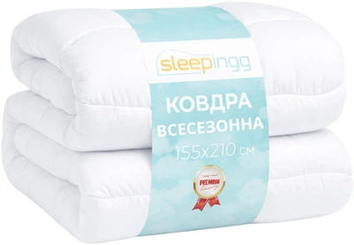 Одеяло Sleepingg Dream всесезонное Полуторное 155х210 см Антиаллергенное волокно Белое (4820227289080)