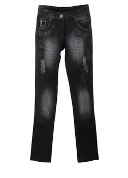 Джинсы для девочки Puledro 146 см Темно-серый (YDB-3339-Dark-grey)