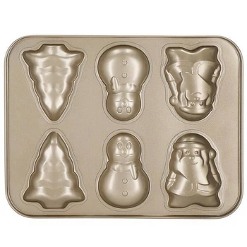 Foremka do ciastek świątecznych Springos stalowa 35 x 26 cm na 6 pierników (5907719467764)