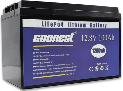 Акумулятор No Brand Soonest LiFePO4 12.8V 100Ah 1280Wh (2104619159)
