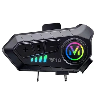 Мотогарнитура RIAS Y10 для шлема с Bluetooth 5.3 и аксессуарами Black (3_08018)