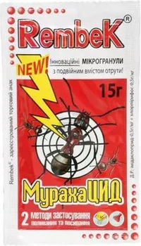 Інсектицид Рембек МурахаЦИД високоефективний засіб порошок для знищення мурах 15 г