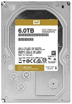 Жесткий диск 3.5" 6Tb WD Gold, SATA3, 128Mb, 7200rpm (WD6002FRYZ) Б/У