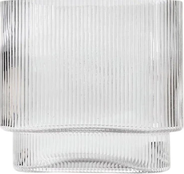 Wazon Homla Amer szklany prążkowany przezroczysty 20x10x18,5 cm (5906496765438)