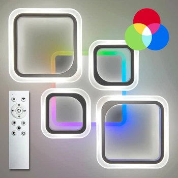 Управляемая светодиодная люстра Luminaria с пультом OVAL RGB 90W 5S WHITE