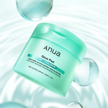 Увлажняющий тонер пады с гиалуроновой кислотой ANUA PDRN 100 Hyaluronic Acid Glow Pad для сияния кожи, 60 шт