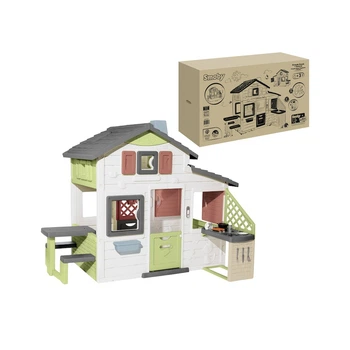 Игровой домик Smoby Life для друзiв з лiтньою кухнею, дверним дзвiнком та столиком, 217х155х172 см (7600810207)