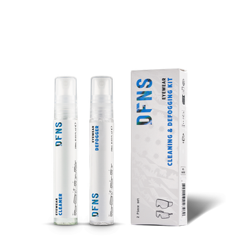 Набор по уходу за очками DFNS Cleaning & Defogging Kit 2×20 мл — очиститель + антизапотеватель