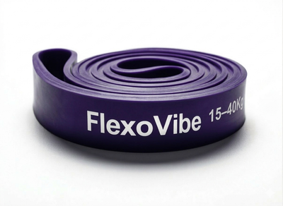 Фітнес резинка FlexoVibe (15–40 кг), фіолетова