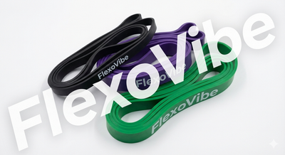 Набір резинок для фітнесу FlexoVibe — універсальний комплект із трьох резинок різного рівня опору для будь-якого рівня підготовки та будь-якого типу вправ.