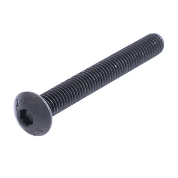 Винт с полукруглой головкой M5x25mm (класс 10.9, черный, внутренний шестигранник, ISO7380) - 365408