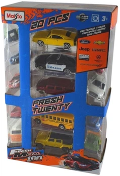 Набір транспортних засобів Maisto Fresh Metal Twenty 1:64 20 шт MST12004 (090159120049)