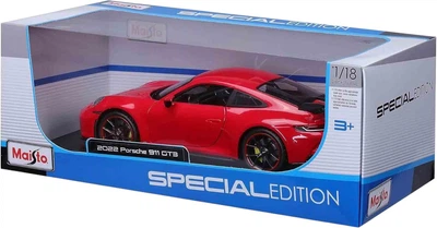 Metalowy model samochodu Maisto Porsche 911 GT3 2022 1:18 Czerwony MST36458RD (090159067993)