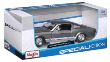 Metalowy model samochodu Maisto Ford Mustang GT 1967 1:24 Szary MST31260GY (090159312604)