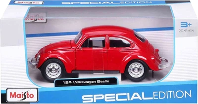 Metalowy model samochodu Maisto Volkswagen Beetle 1:24 Czerwony MST31926RD (090159319269)