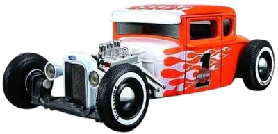 Zestaw modeli Maisto samochód Ford A i motocykl Harley Davidson 1929 1:24 Bialo-pomarańczowy MST32175 (090159321750)