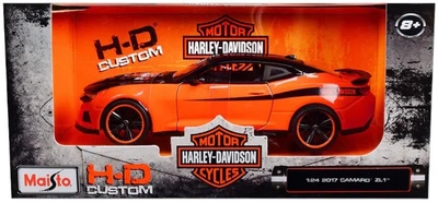 Metalowy model samochodu Maisto Harley-Davidson Edition Chevrolet Camaro ZL1 2017 1:24 Pomarańczowy MST32271 (090159322711)