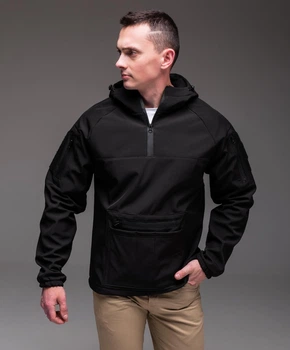 Анорак чоловічий Softshell на флісі S чорний 1995195